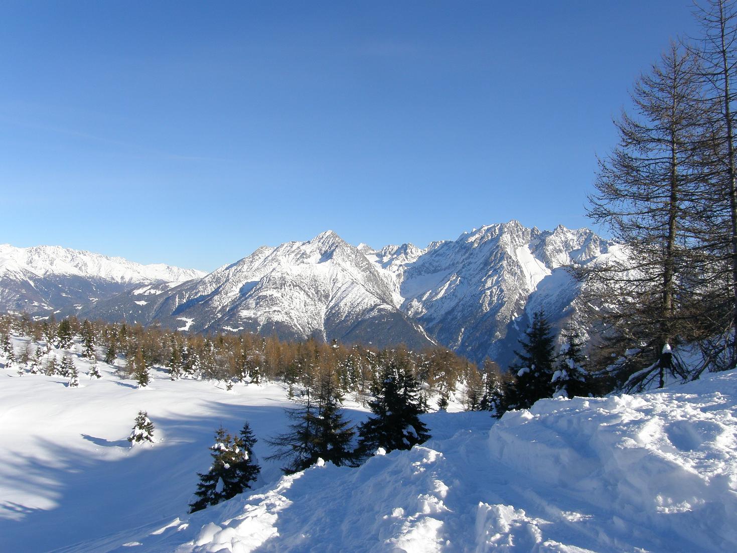 Con le ciaspole sul Piz Tri